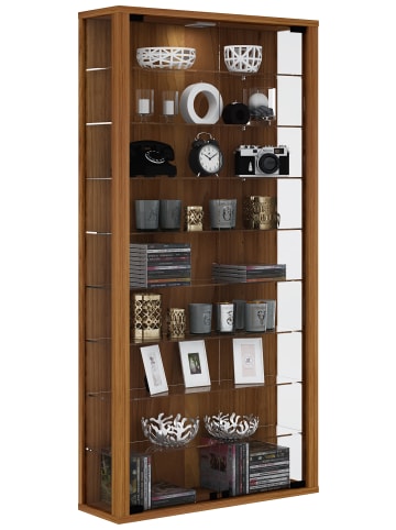 ebuy24 Vitrinenschrank Vitrosa Braun 59 x 18 cm
