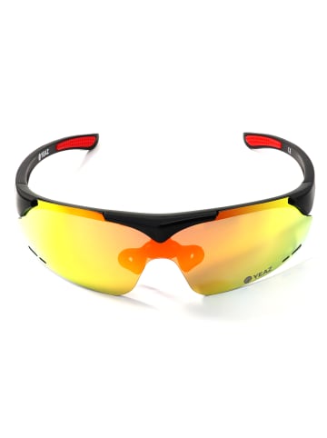 YEAZ SUNUP Magnet-Sport-Sonnenbrille in mattschwarz