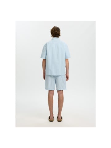 Selected Halbarmhemd in Cashmere Blue
