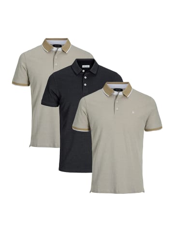 Jack & Jones Poloshirt Paulos - Slim Fit in Beige / schwarz