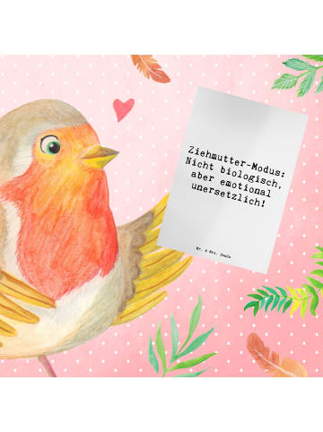 Mr. & Mrs. Panda Grußkarte Ziehmutter Modus mit Spruch in Weiß