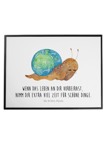 Mr. & Mrs. Panda Schreibunterlage Schnecke Sir mit Spruch in Weiß