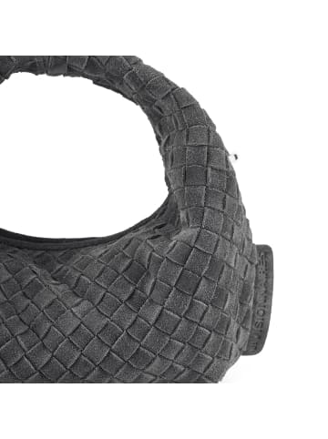 Les Visionnaires Greta Micro weave Handtasche Leder 20 cm in asphalte