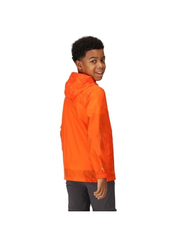 Regatta Regenjacke mit Packbeutel Kids in Blaze Orange