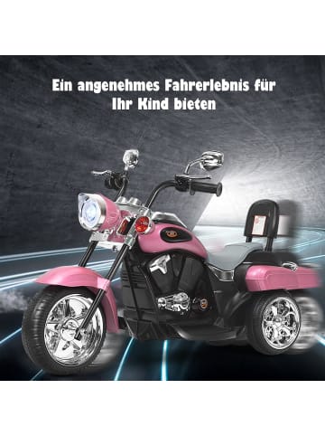 COSTWAY 6V Elektro Motorrad in Rosa