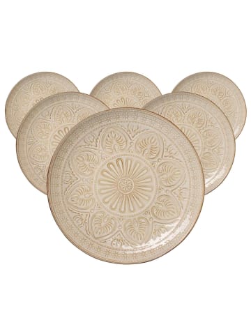 Ritzenhoff & Breker 6er Set Speiseteller Omara in Beige ø 26,5 cm in beige