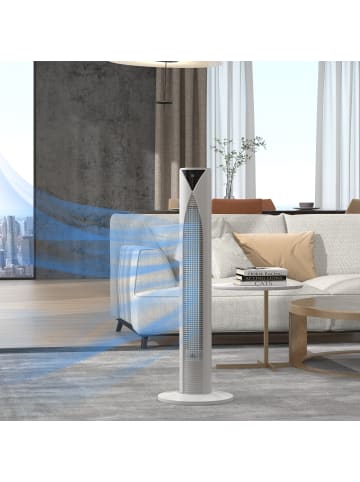 HOMCOM Turmventilator-Ø18 x 78,5H cm-Weiß