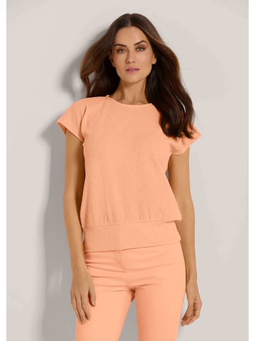 MADELEINE Ärmelloses Rundhals-Shirt, Uni in pfirsich