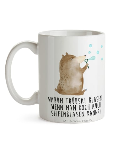 Mr. & Mrs. Panda Tasse Bär Seifenblasen mit Spruch in Weiß