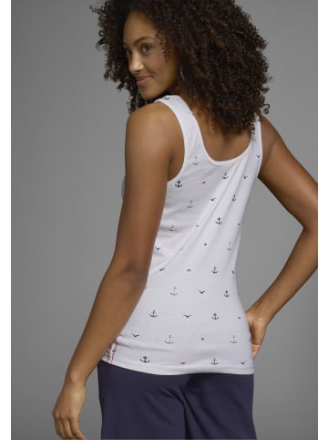 Kangaroos Ripptanktop in weiß-marine