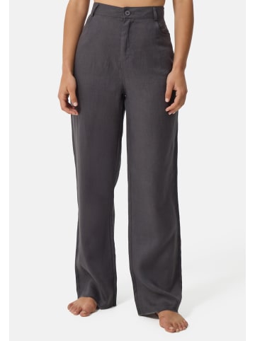 CASH-MERE.CH Leinen Hosen lang in Anthrazit