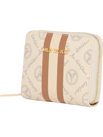 Carlo Colucci Geldbörse Elma in Creme