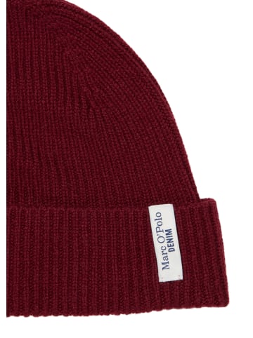 Marc O'Polo DENIM Strickmütze in Deep Burgundy