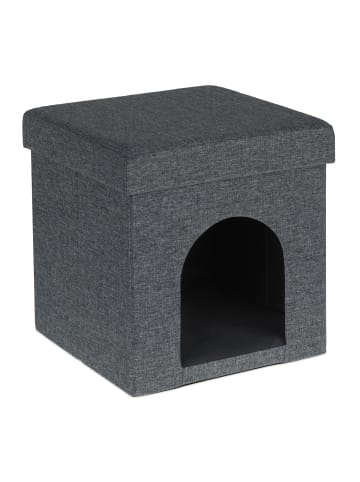 relaxdays Katzenhöhle in Grau - (B)37 x (H)38,5 x (T)37 cm