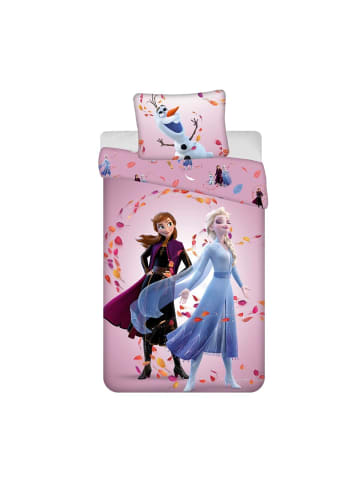 Disney Baumwoll-Bettwäsche 140x200 cm Deckenbezug + 60x80 cm Kissenbezug in Pink