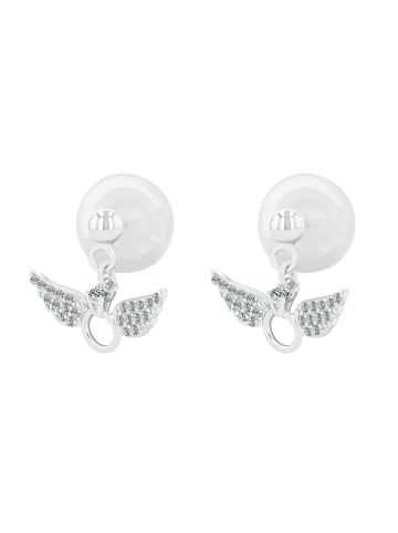 Adeliás Damen Ohrringe – Ohrstecker aus 925 Silber mit Zirkonia in silber