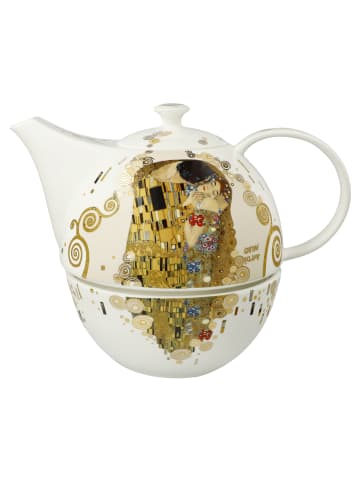 Goebel Teekanne mit Stövchen " Gustav Klimt - Der Kuss " in Klimt - Kuss