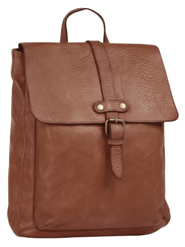 Samantha Look Rucksack echt Leder in cognac
