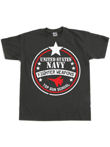 TOP GUN T-Shirt "School Vintage T-Shirt" in Grau
