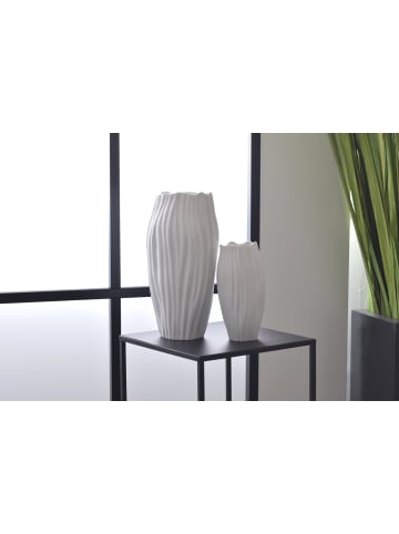 Kaiser Porzellan Vase " Spirulina " in Biskuit weiß