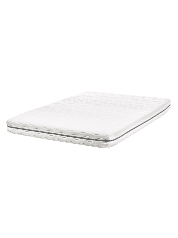 Beliani Matratze SERENITY in Weiß/Grau - (W) 140 x (H) 18 x (L) 200 cm