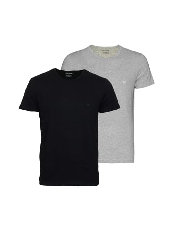 Emporio Armani Shirt 'Doppelpack' in black grey