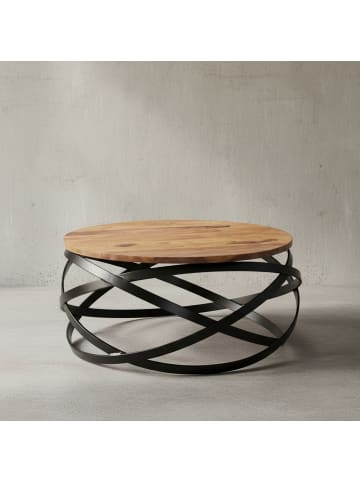 KADIMA DESIGN Couchtisch | Sheesham/Metall, 60x30x60cm, Industrial