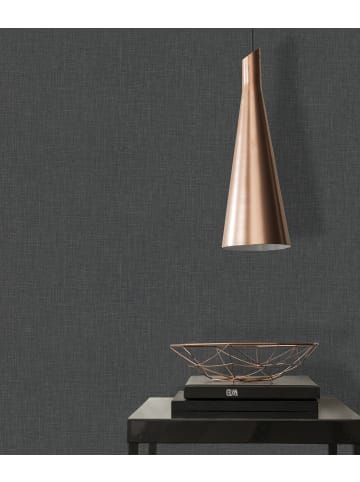 A.S. Création Tapete Gentle Weave in Mitternachts-Graphit