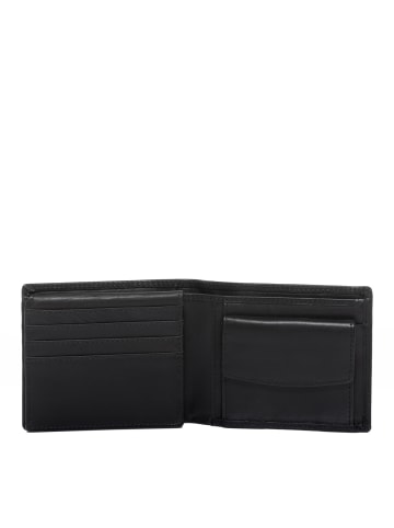 SID & VAIN Leder-Geldbörse echt Leder Geldbeutel handgefertigt Portemonnaie in schwarz