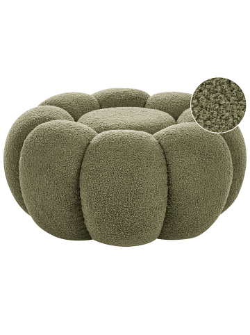 Beliani Pouf BEAUFORT in Grün - (W) 60 x (H) 27 x (L) 60 cm