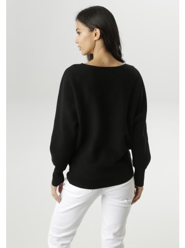 Aniston SELECTED Strickpullover in schwarz-wollweiß