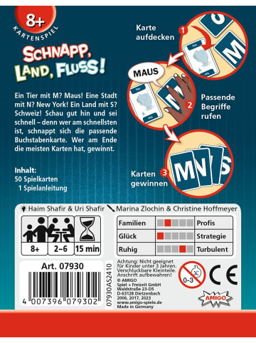 Amigo Spiel + Schnapp, Land, Fluss! in Mehrfarbig ab 8 Jahre