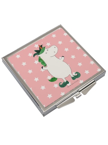 Mr. & Mrs. Panda Klappspiegel Einhorn Joker ohne Spruch in Rot Pastell