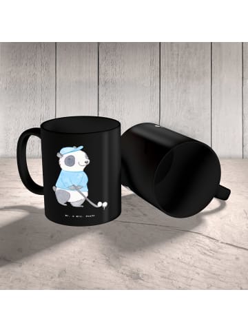 Mr. & Mrs. Panda Pott Golf Eleganz mit Spruch in Schwarz