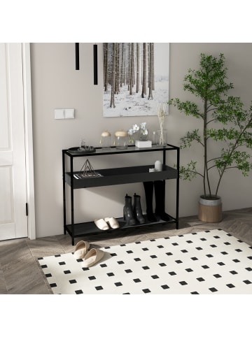 HOMCOM Konsolentisch-100L x 30B x 78H cm-Schwarz