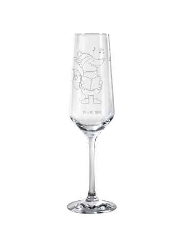 Mr. & Mrs. Panda Trinkglas Fuchs Sänger ohne Spruch in Transparent