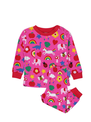 Toby Tiger Schlafanzug mit Spielzeug Print in rosa