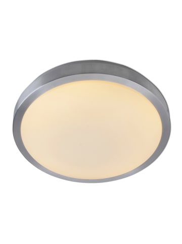 näve LED Deckenleuchte "LONDON" in silber - (L)34 cm x (B)34 cm x (H)10 cm - EEK F