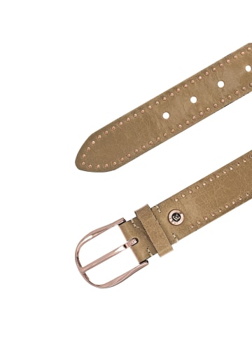 b.belt Nietengürtel Leder in camel