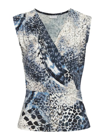 LASCANA Shirttop in blau bedruckt