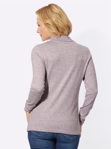 WITT WEIDEN Stehkragenshirt in burgund-meliert