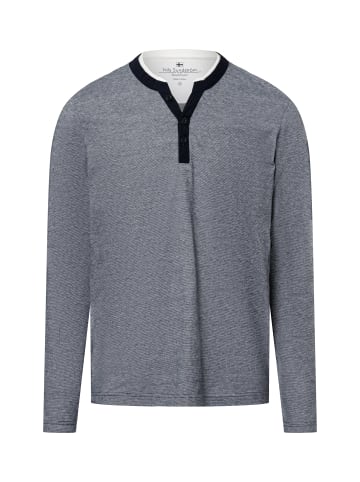 Nils Sundström Langarmshirt in marine weiß