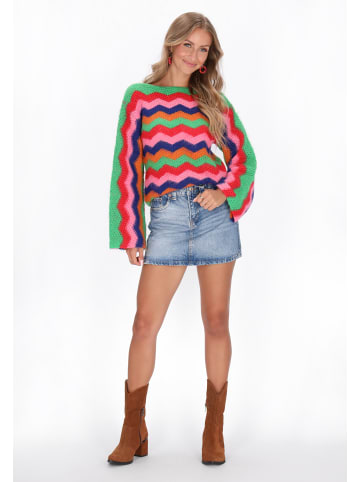 IZIA Women Sweater in blue multicolor