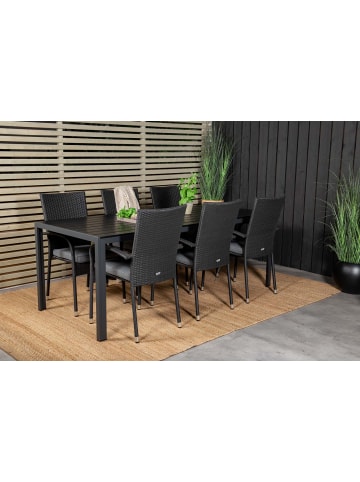 ebuy24 Gartenset Break 7-teilig Schwarz 90 x 205 cm