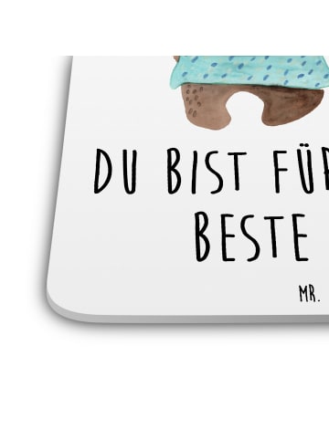 Mr. & Mrs. Panda Bierdeckel Bär Freundin mit Spruch in Weiß