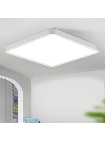 ZMH Deckenleuchte LED in Weiß Ø23CM Eckig 6500K Kaltweiß Flurlampe 18W