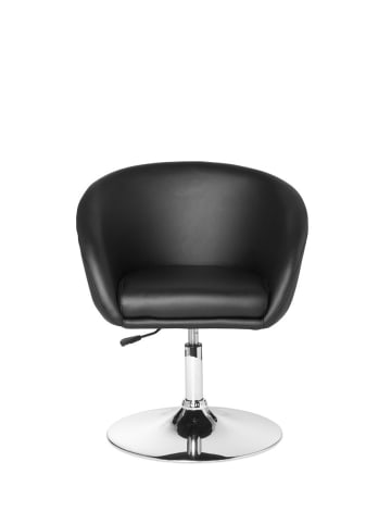 KADIMA DESIGN Loungesessel LIFT | Retro-Design, Höhenverstellbar, Trompetenfuß in Schwarz