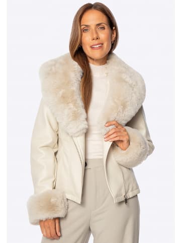 Wittchen Damen-Kunstlederjacke in Beige
