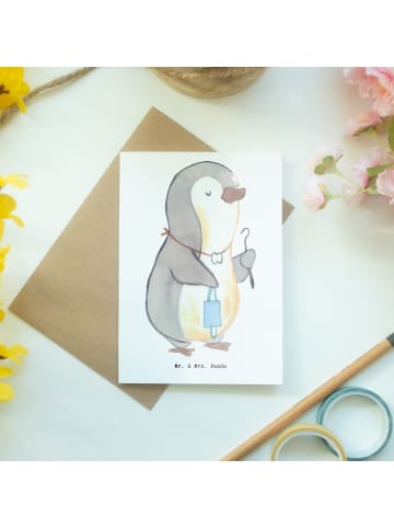 Mr. & Mrs. Panda Grußkarte Zahntechniker Herz ohne Spruch in Weiß