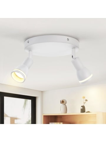 ZMH Deckenleuchte in weiß 2-flammig GU10 moderne Deckenspots Max.25W